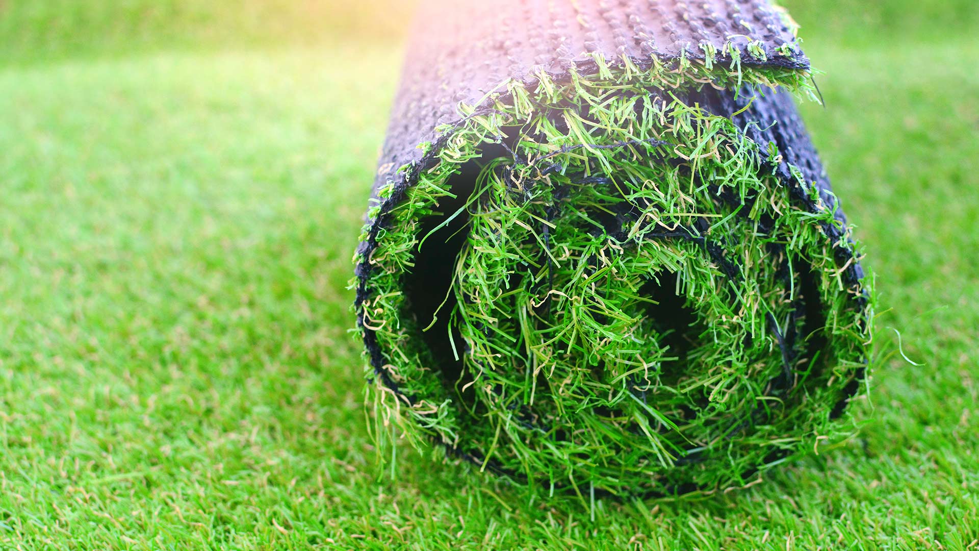 Rolled up artificial turf in Glendale, AZ.