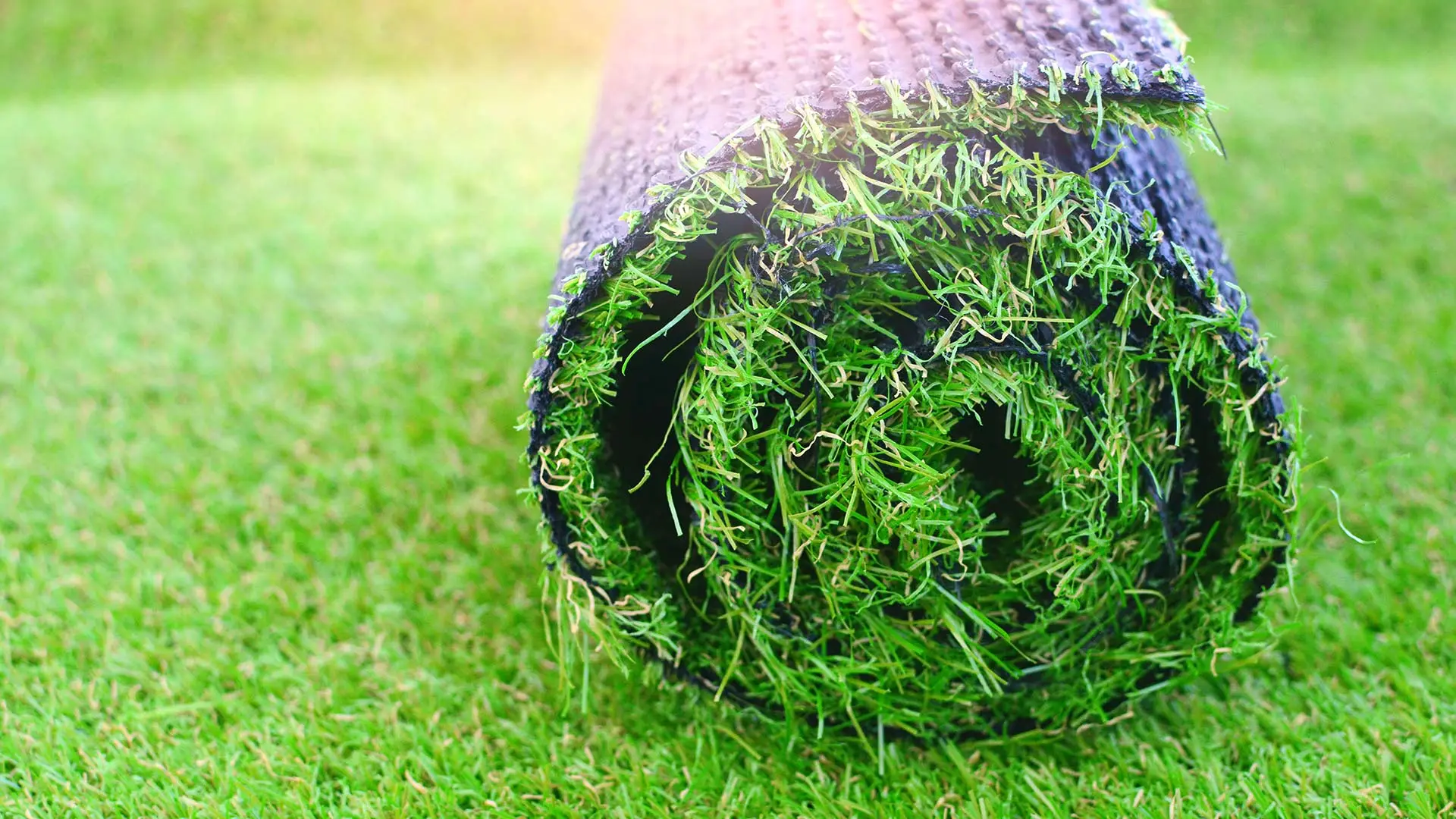 Rolled up artificial turf in Glendale, AZ.