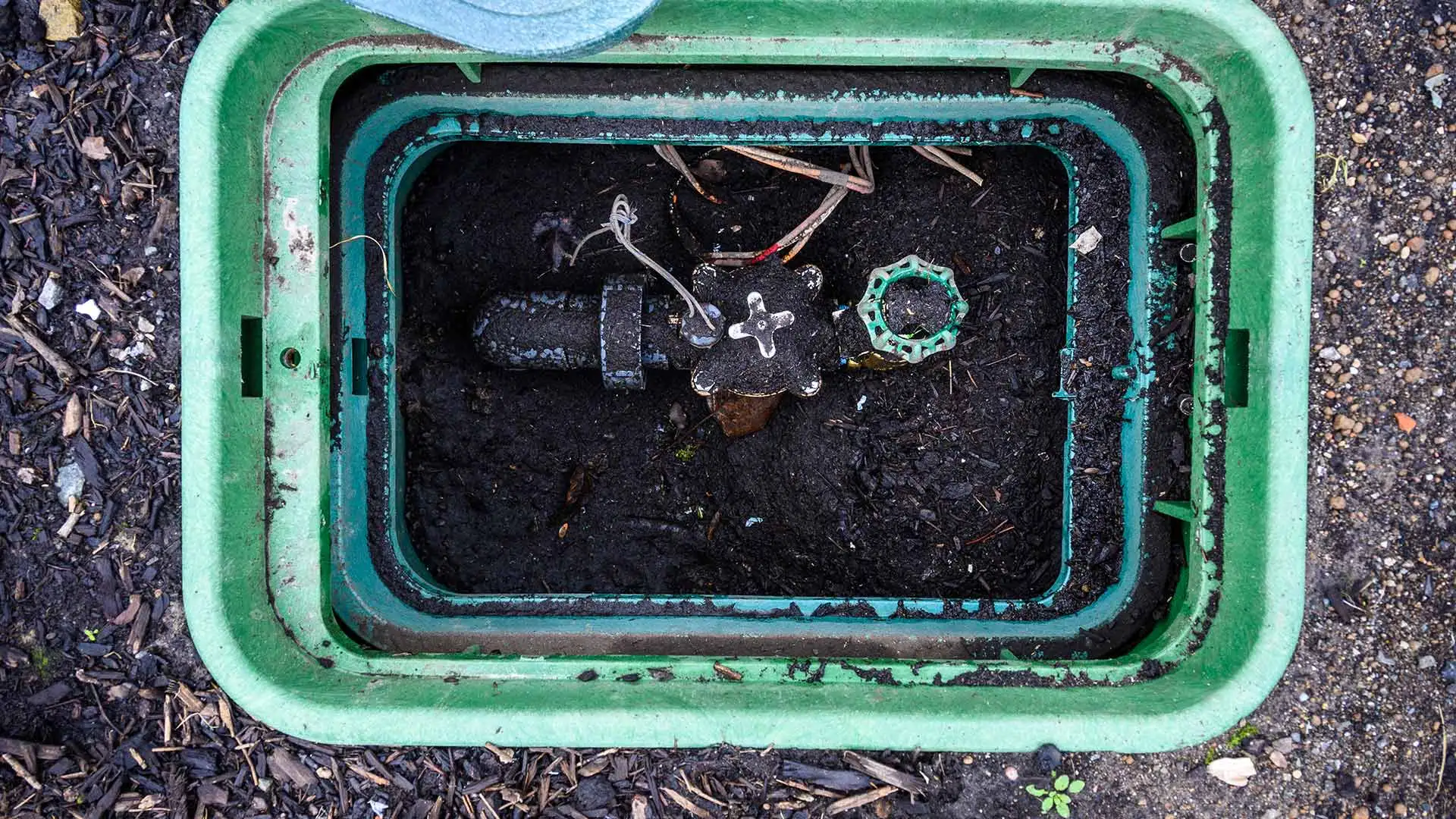 An irrigation box on a property in Glendale, AZ.