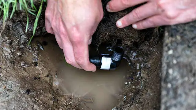 Irrigation system being repaired by a professional in Paradise Valley, AZ.